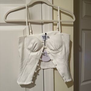 Princess Polly White Bustier Top